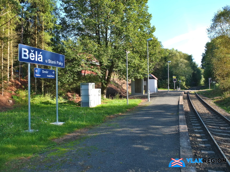Zastávka Bělá u Staré Paky