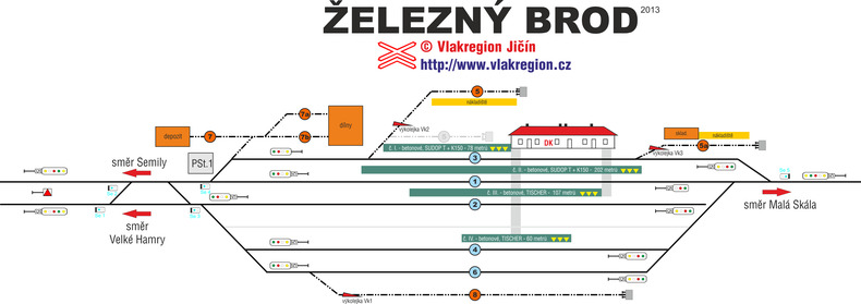 Mapa Turnov nádraží