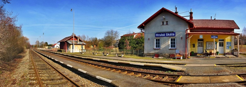 Stanice Hrubá Skála - panorama