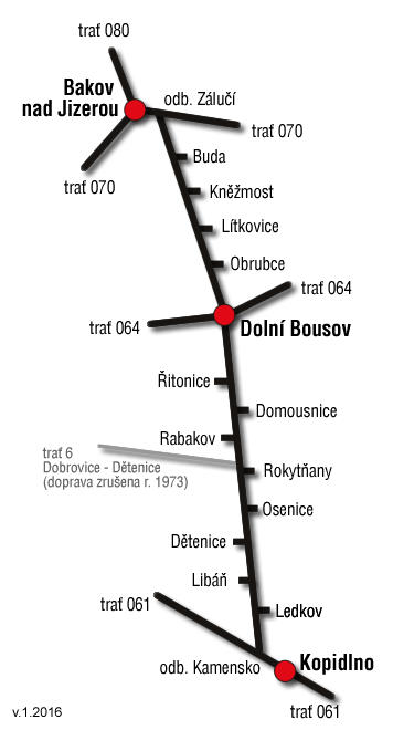 Mapa Železný Brod - Tanvald