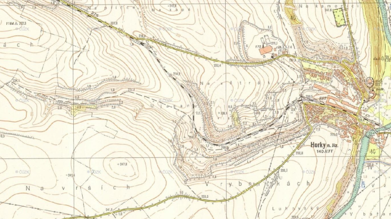 Mapa Chotětov - Brodce